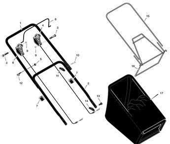 Part Location Diagram of 1101612E701 Briggs and Stratton Lever, Stop